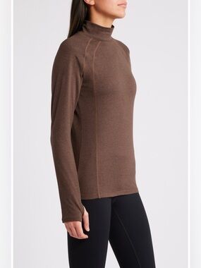 Varley Always Warm Base Layer Top Brown Medium Size NWT